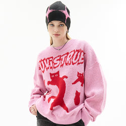 VL 2D CAT KNIT (PINK)