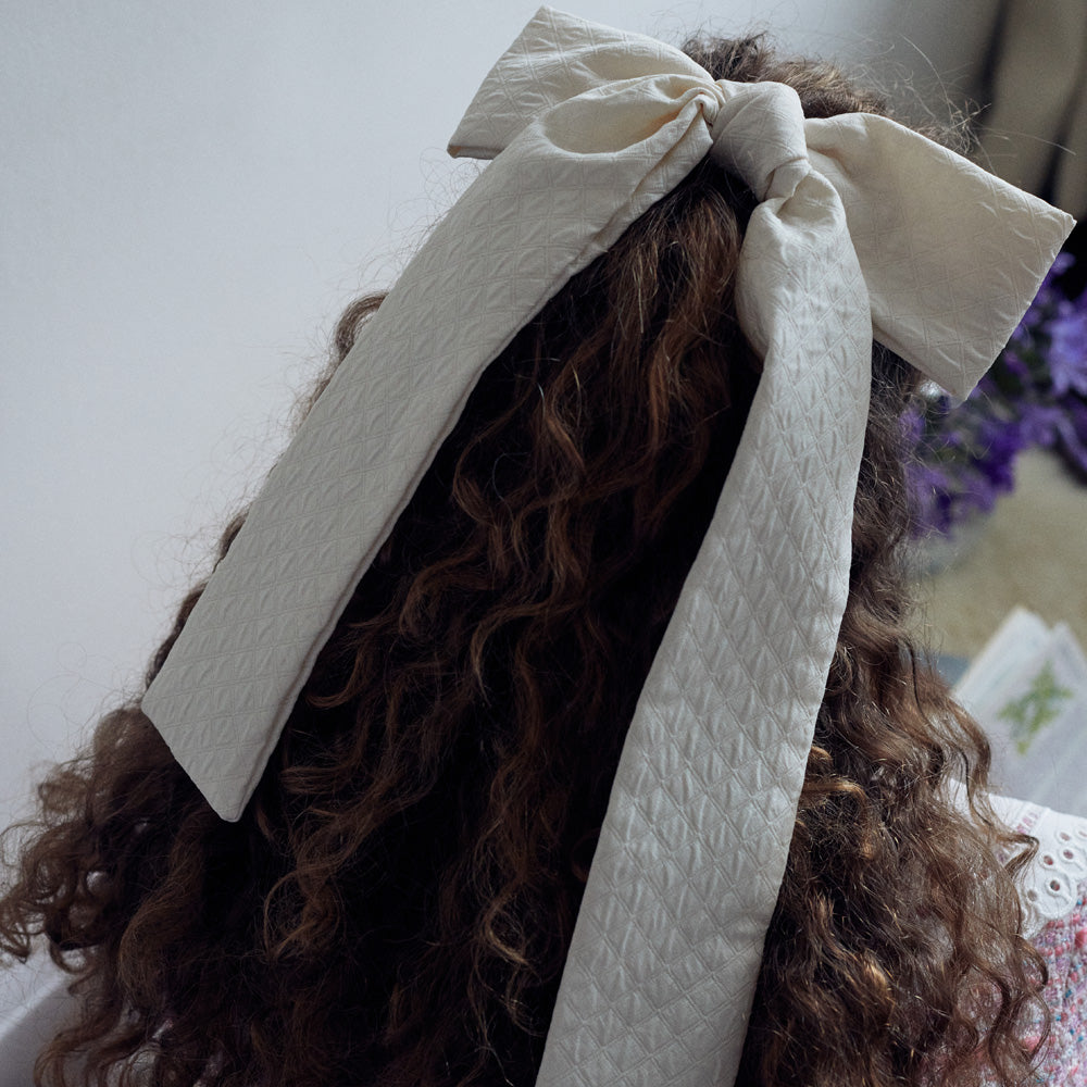 Long Jacquard Ribbon Hair Pin