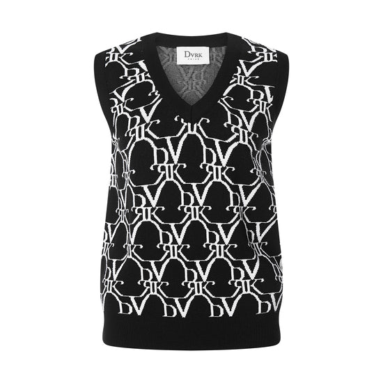 DVRK MONOGRAM SLEEVELESS KNIT - BLACK (FEMALE)