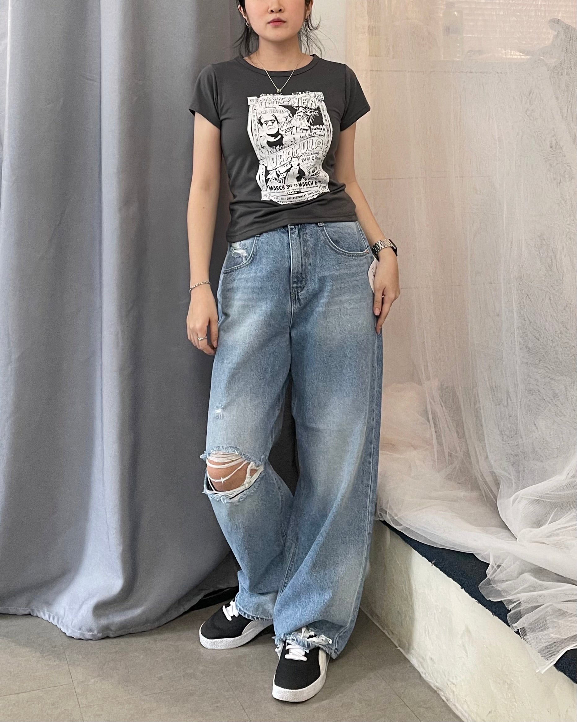 VINTAGE RETRO CROPPED T-SHIRT