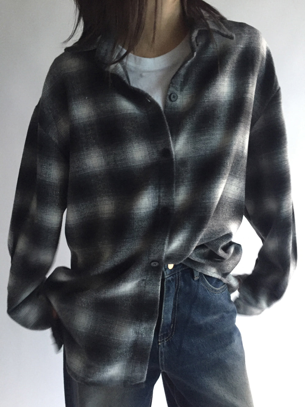 Wool checkered shirt