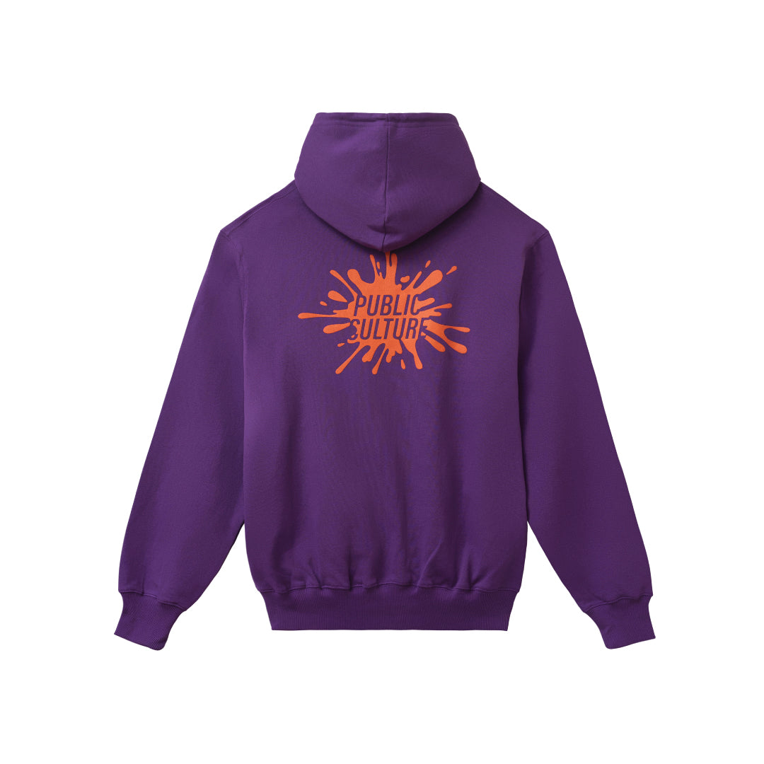 Splash Zip Up Hoodie - Dark Purple