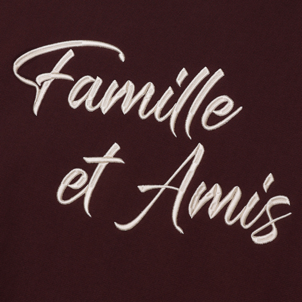 EMBROIDERY SLOGAN SWEATSHIRT (BURGUNDY)