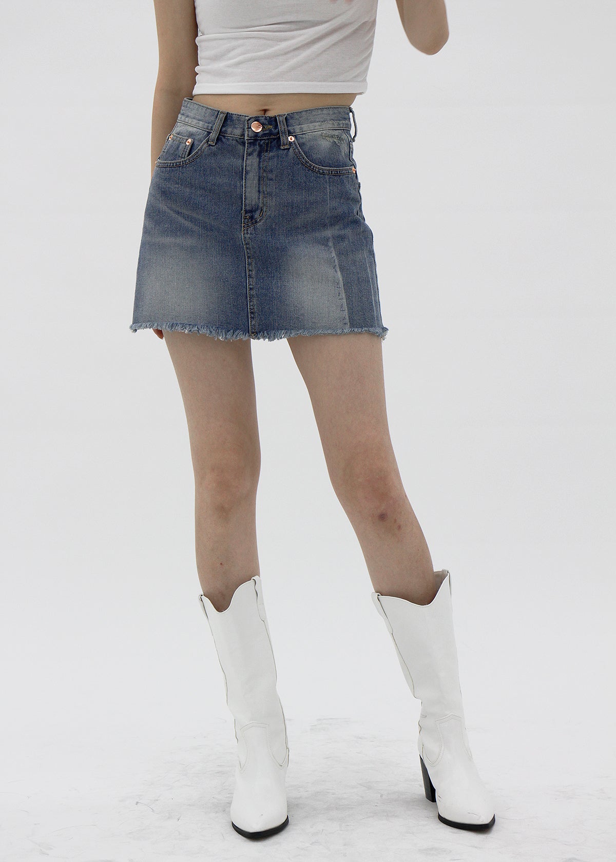 no.0010 Y2K Mini Denim Skirt