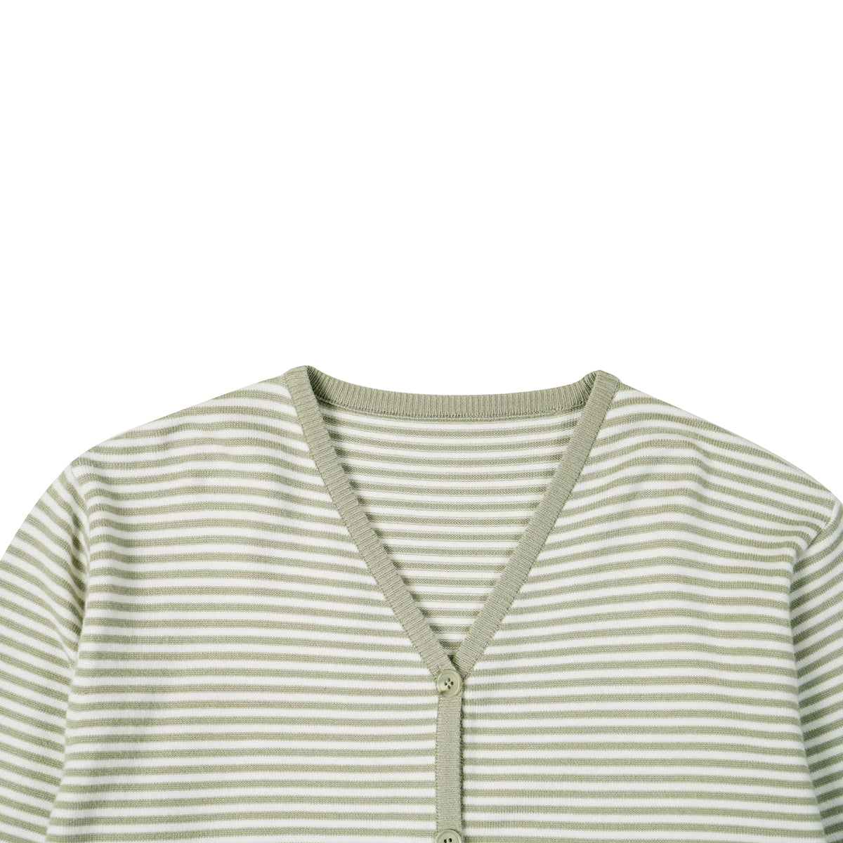 スモールストライプカーディガン / SMALL STRIPE CARDIGAN_OLIVE