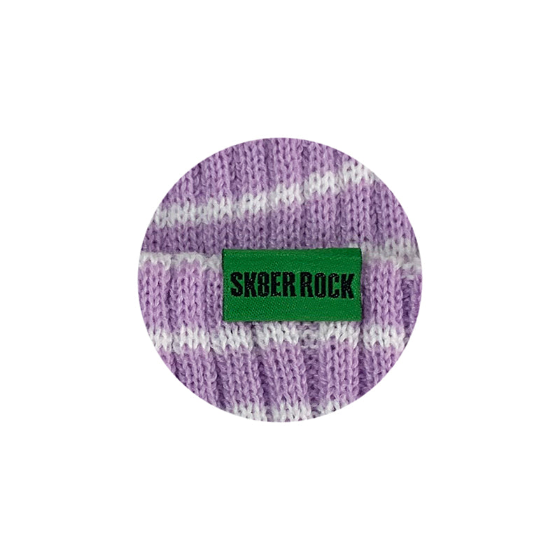 STRIPE LOGO BEANIE LAVENDER