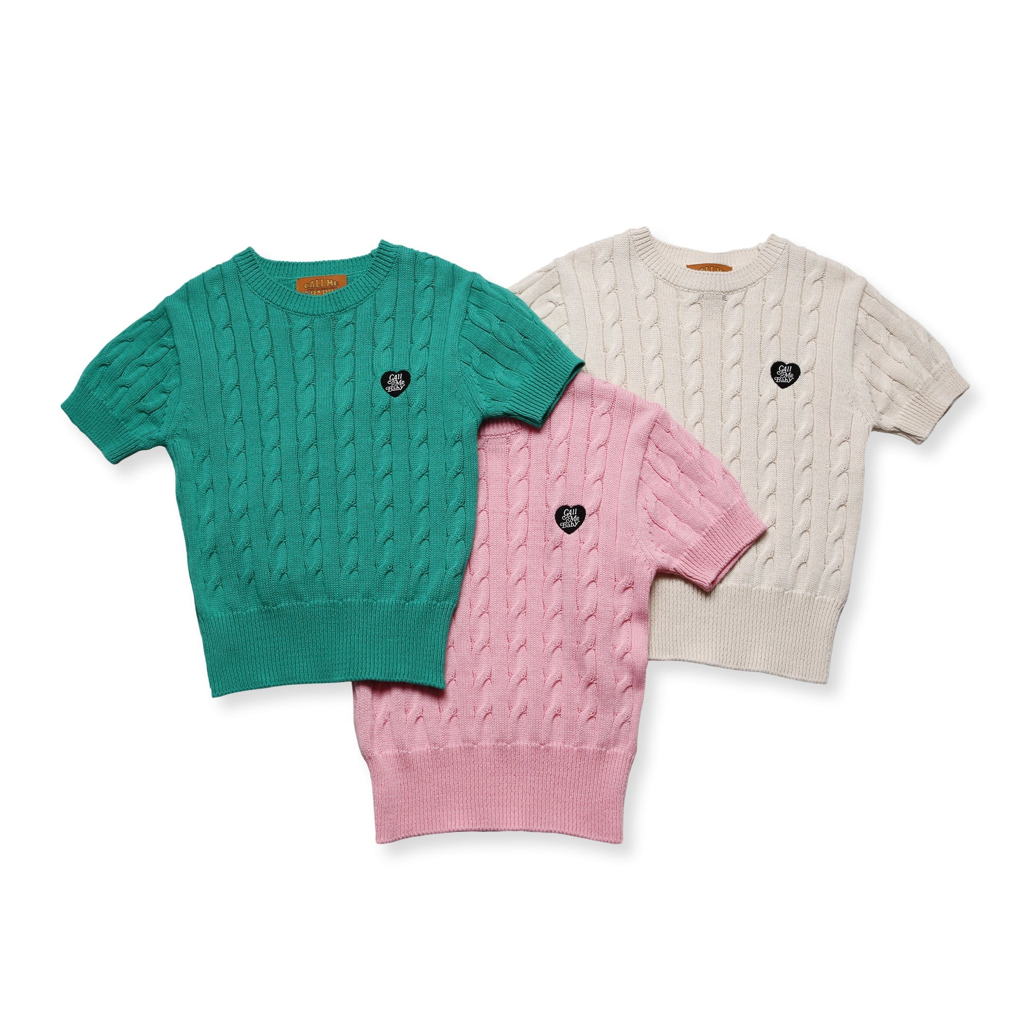 Baby Cable Knit Short Sleeve