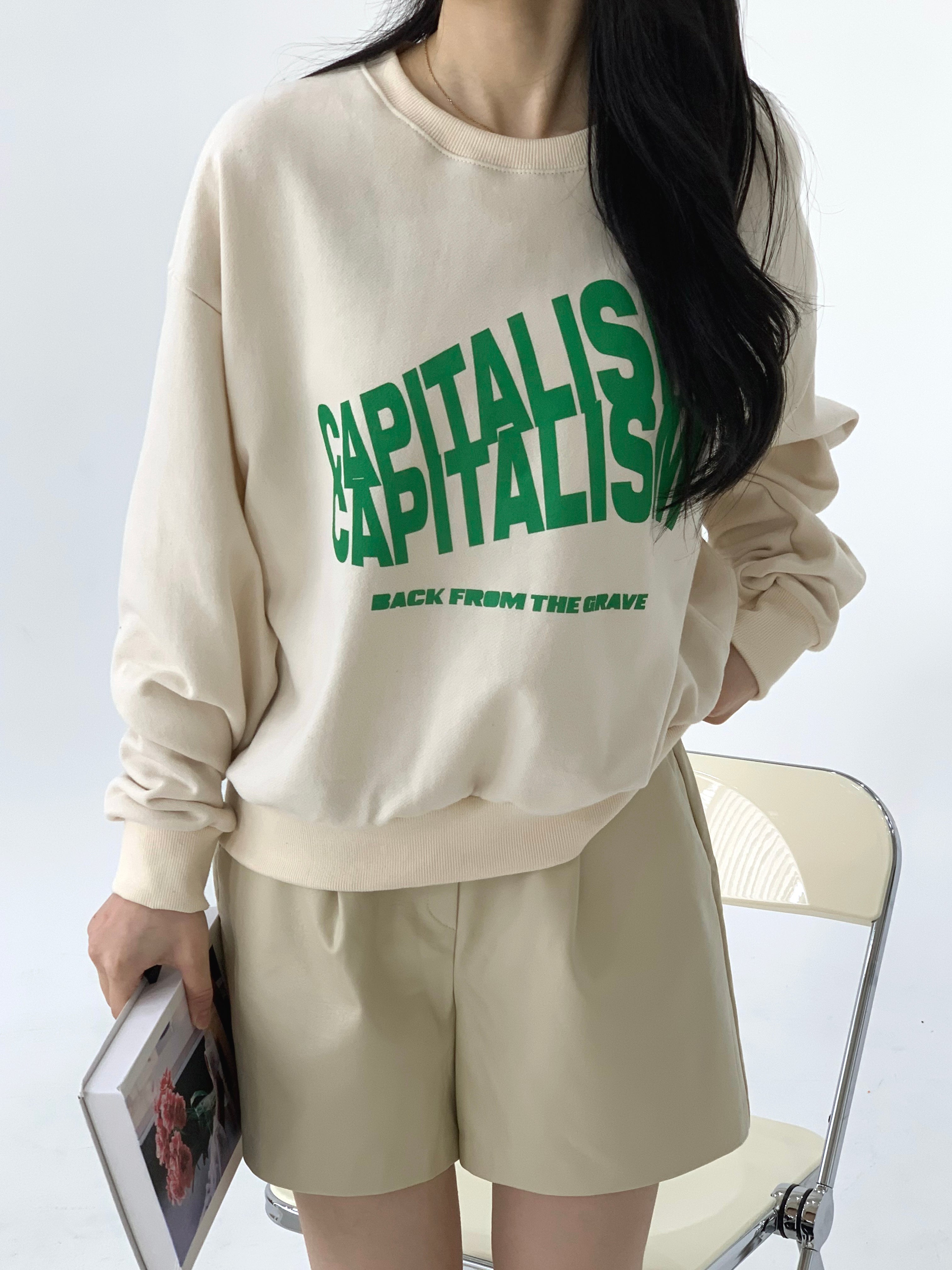 (W) BA CAPITALISM SWEATSHIRTS - IVORY