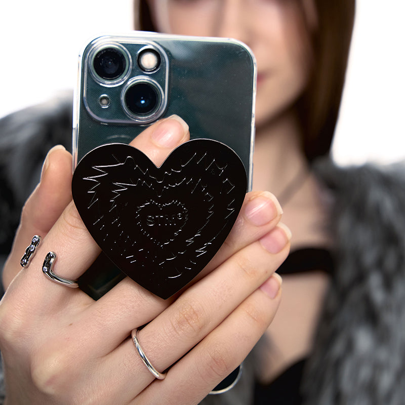 NO.471 [BLACK] HEART PHONE GRIP 