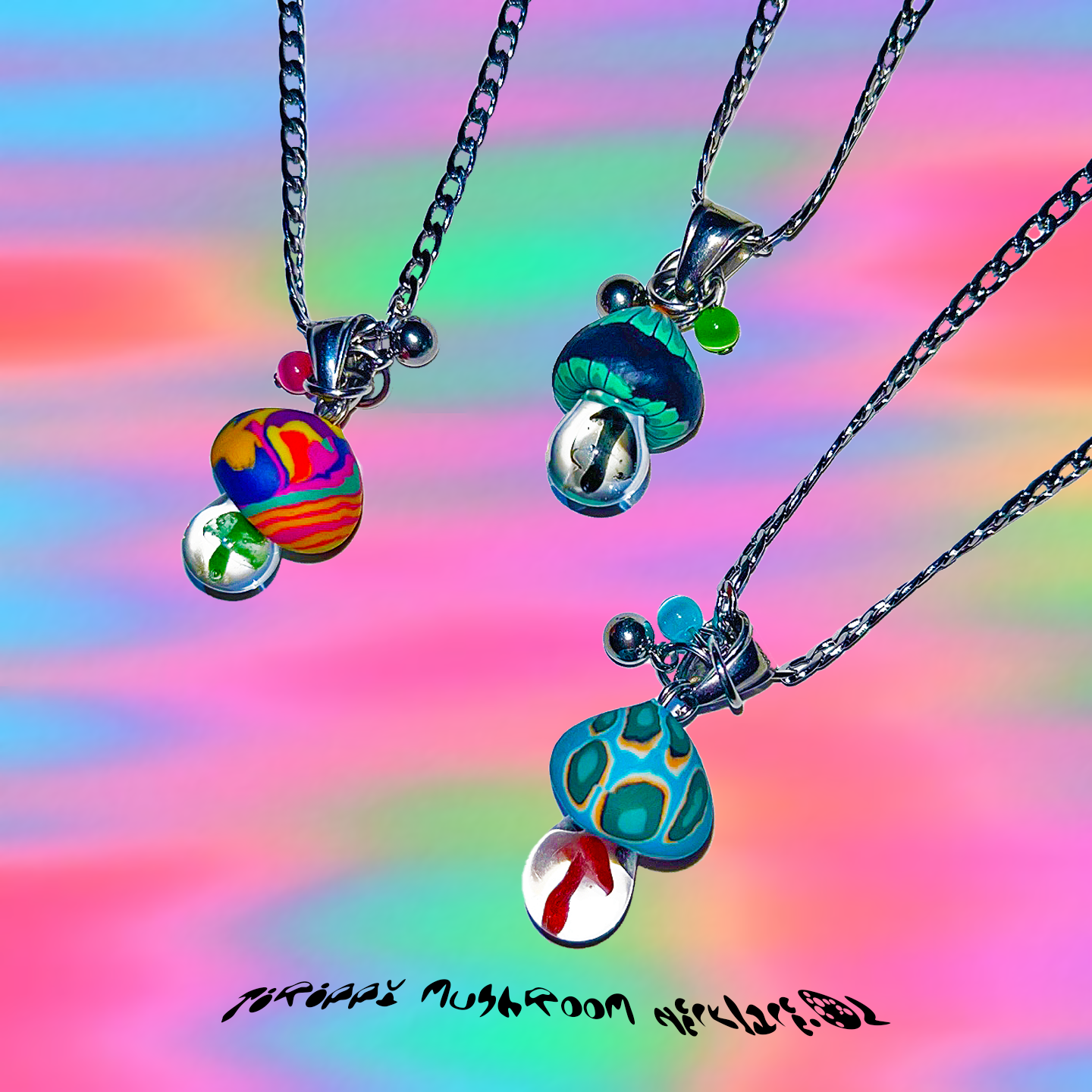 Tirippy mushroom necklace.02 (3color)