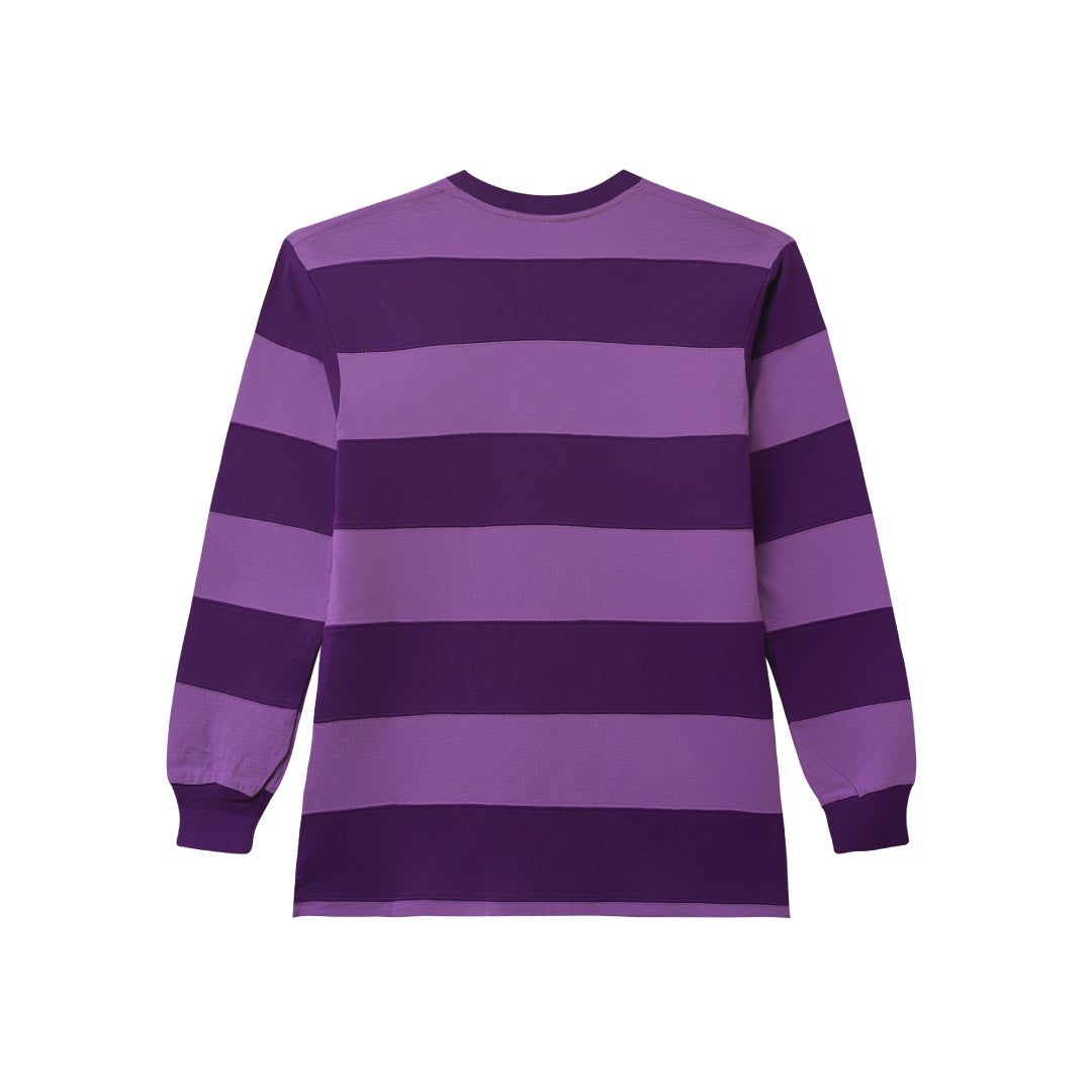 Almost Famous Long Sleeves Stripe Tee - Dark Purple