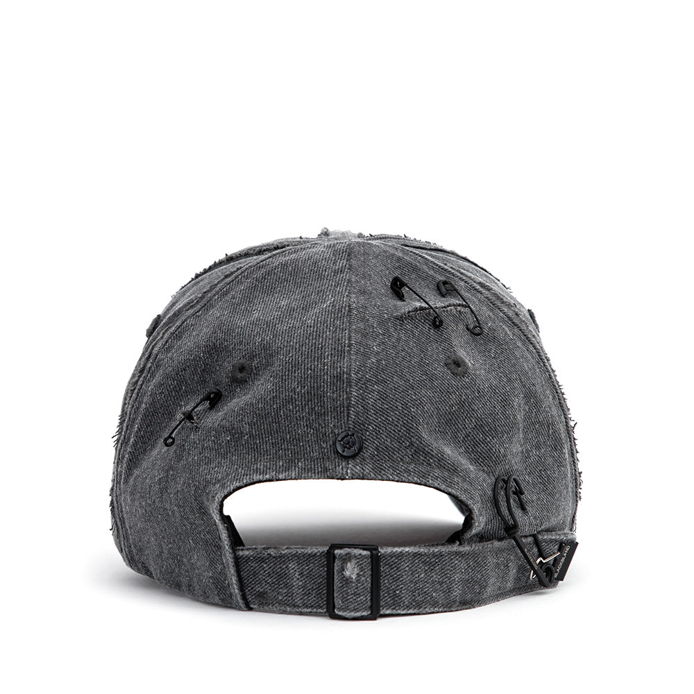 BBD Cross Damage Custom Denim Cap (Dark Gray)