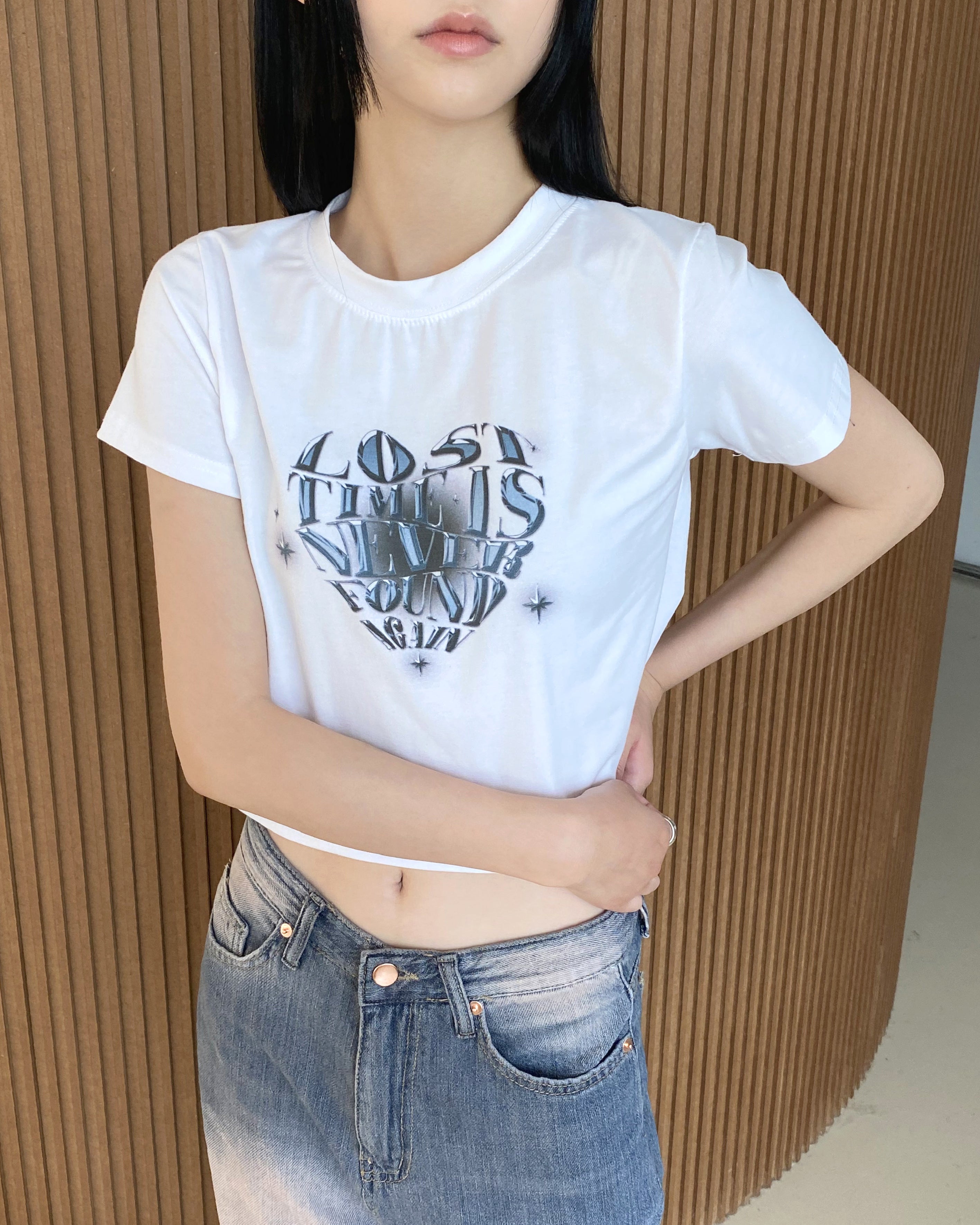 [MADE] Never Twinkle Heart Wave Short Sleeve T-shirt