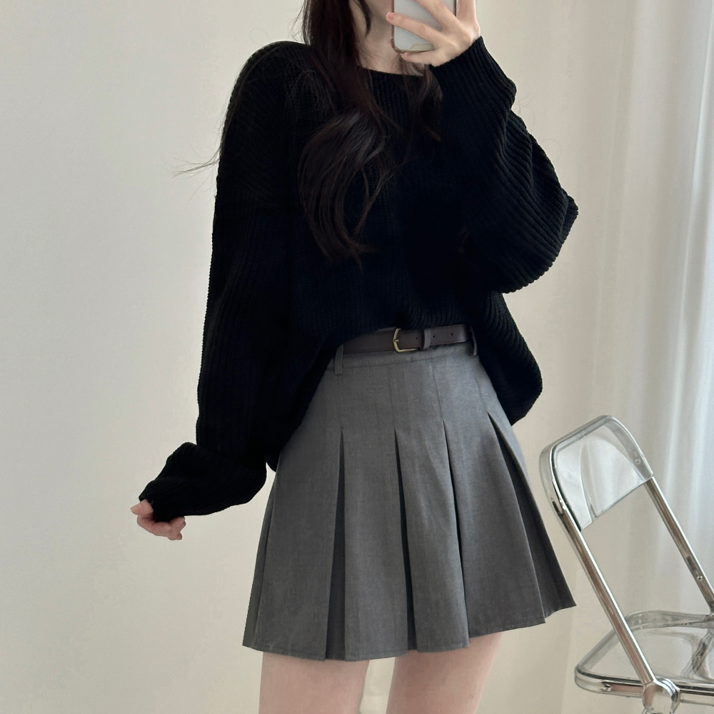 wrinkle mini skirt