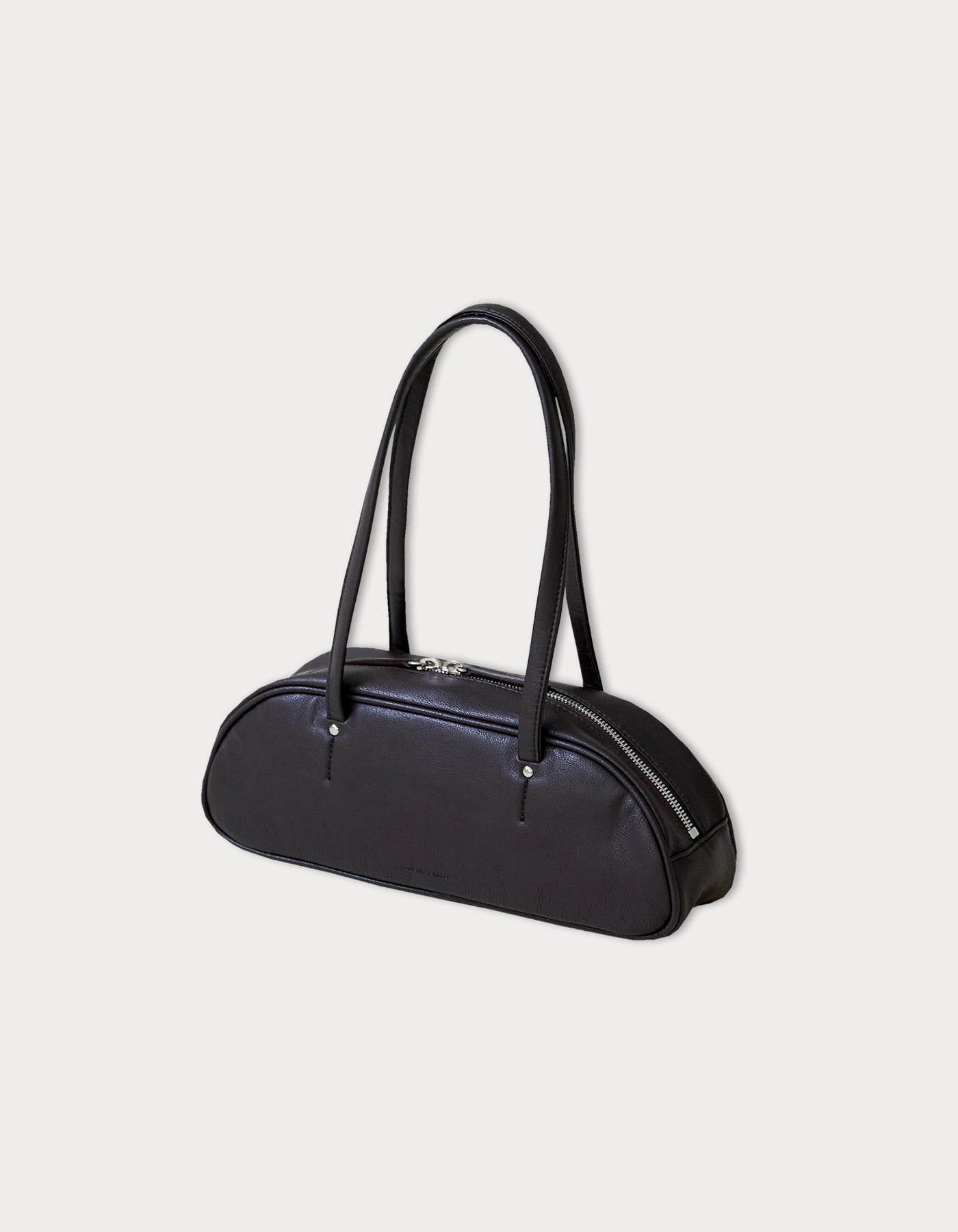 demi baguette bag - dark brown