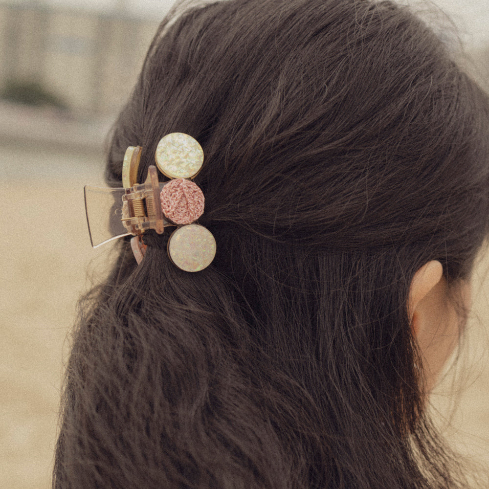 Opal glitter hair clip