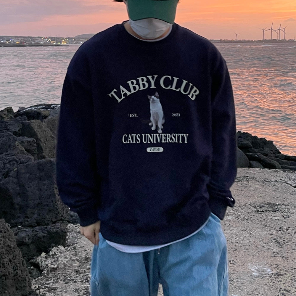 TABBY CAT CLUB SWEATSHIRT NAVY