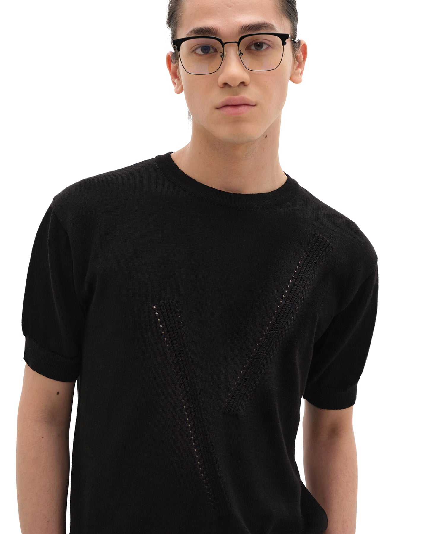 Formal Punching Knit_Black