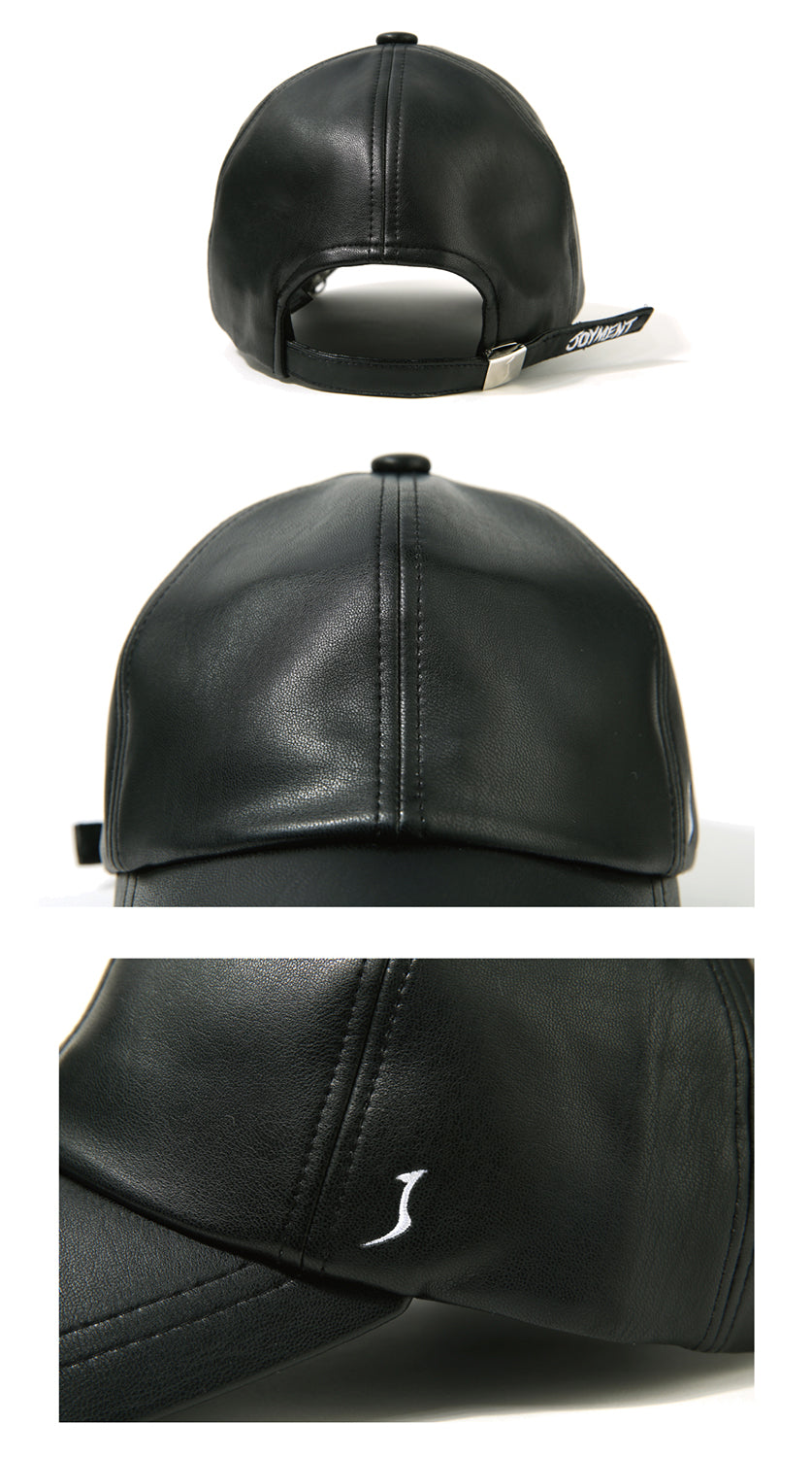 JOYMENT-BALL CAP LEATHER LOGO J RING