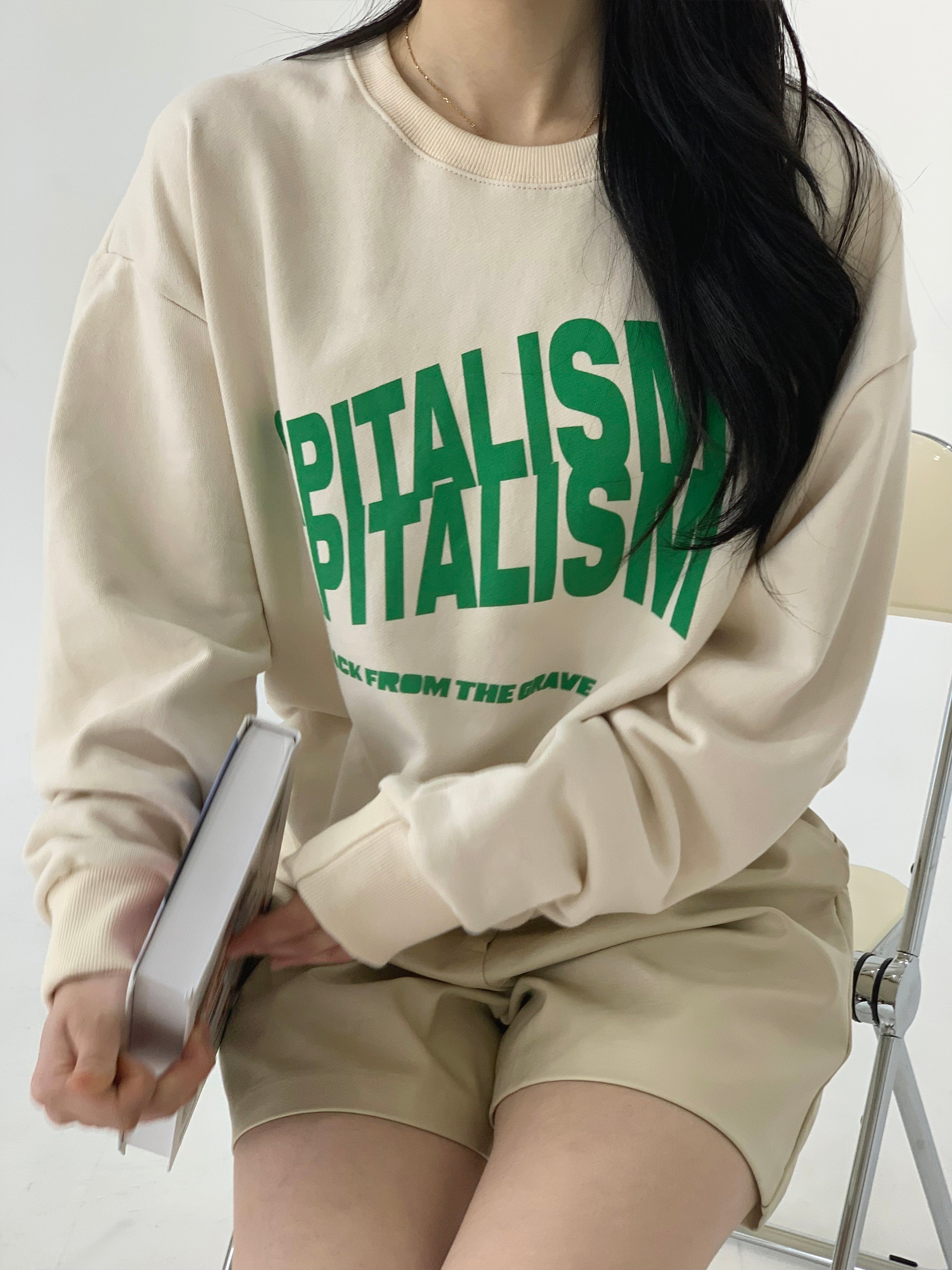 (W) BA CAPITALISM SWEATSHIRTS - IVORY