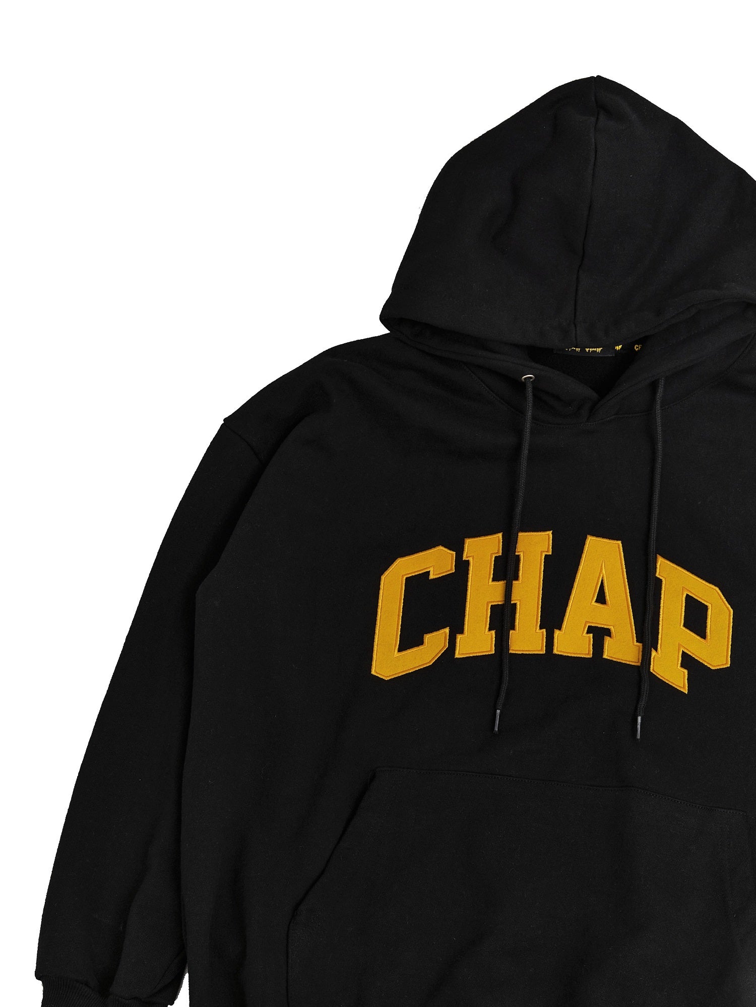 Chap Logo over fit Hoodie(Black)