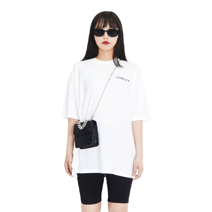 logo overfit rash short sleeve T-shirt (white)