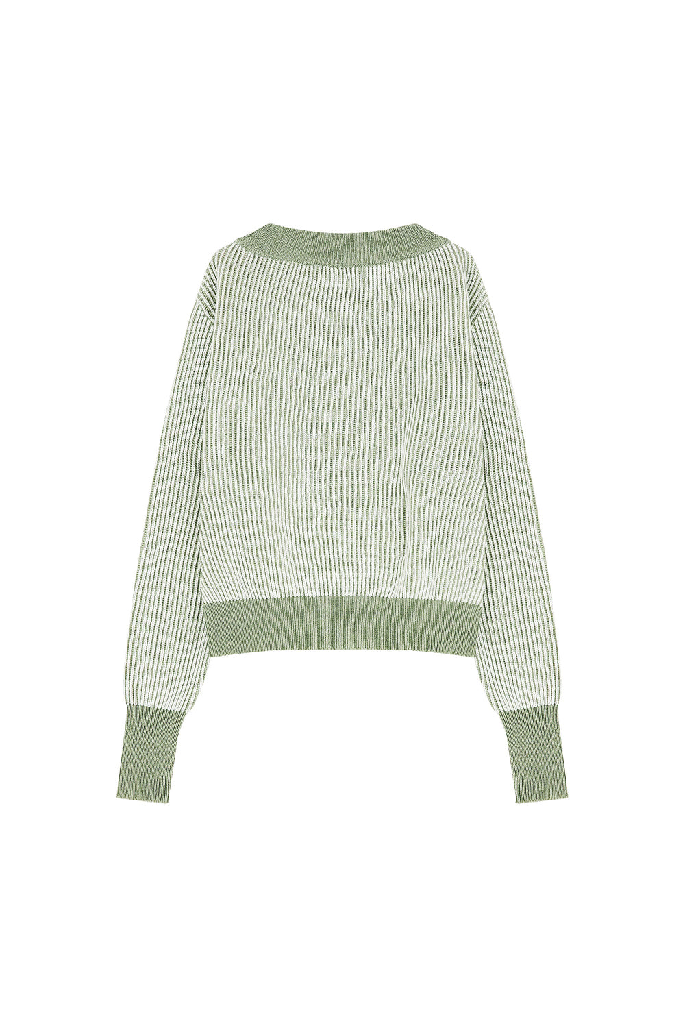 Melange Rib Knit Top _ Ivory