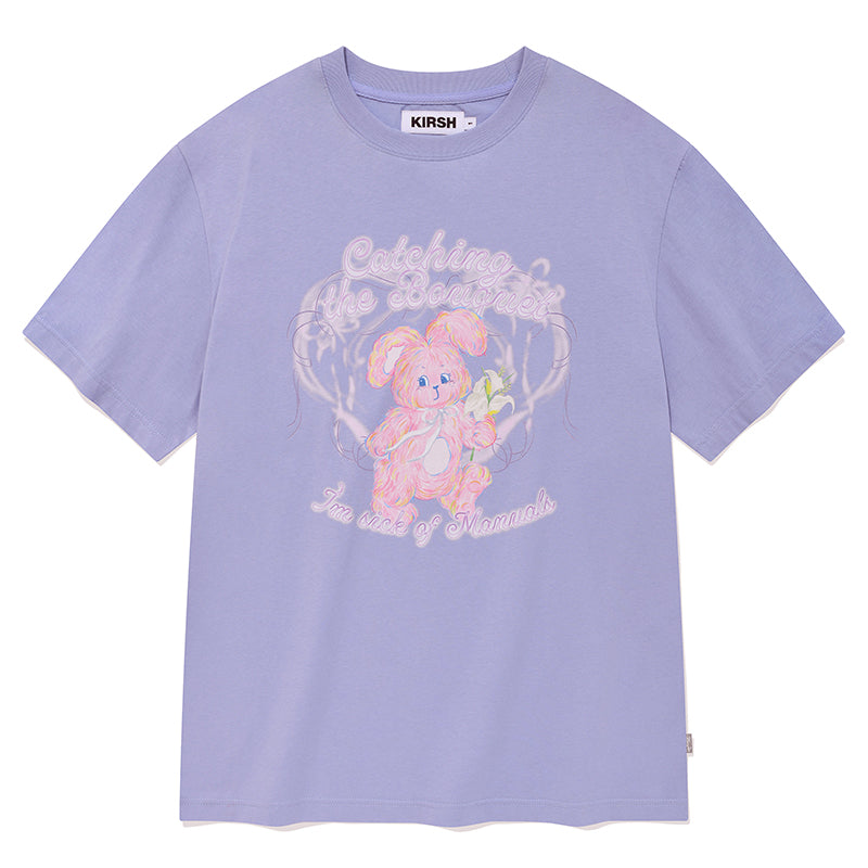 WITTY BUNNY BOUQUET GIRL T-SHIRT [LIGHT LAVENDER]