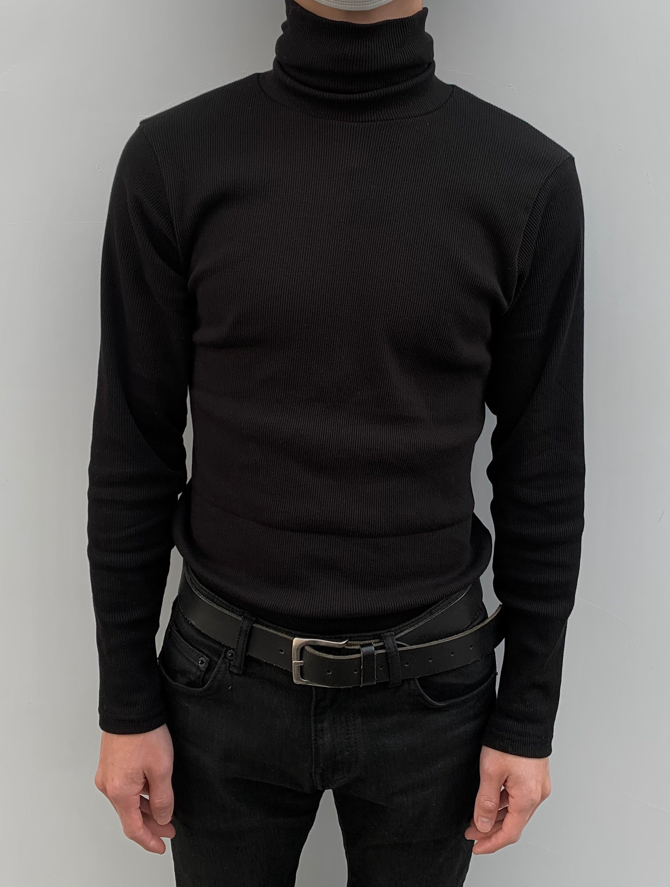 Inner Wear Neck Polo Tee (black)