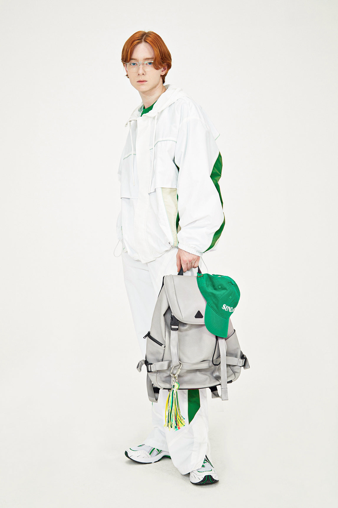 Geometry track jacket (Cloud white)