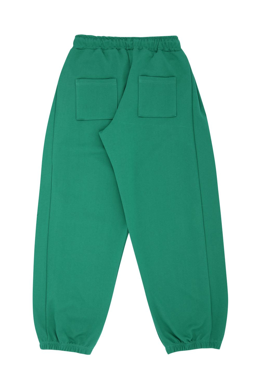 Turquoise balloon side pintuck jogger pants