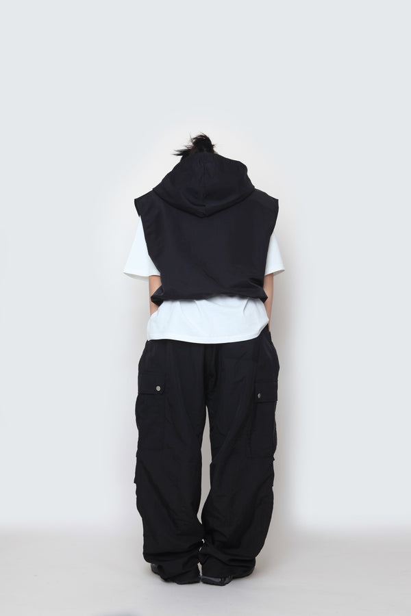 Snap Wide Cargo Pants