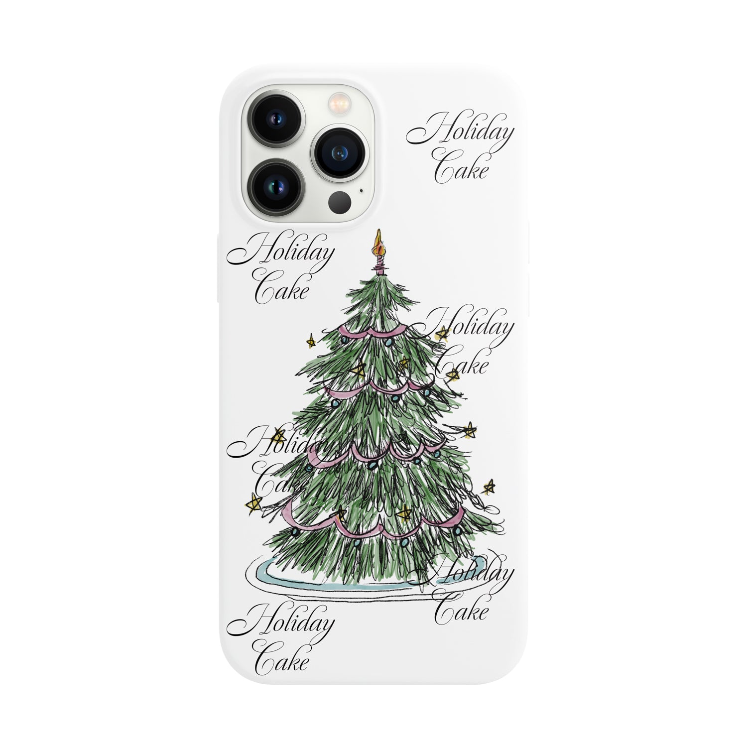 WHITE CHRISTMASE CAKE CASE (Black)