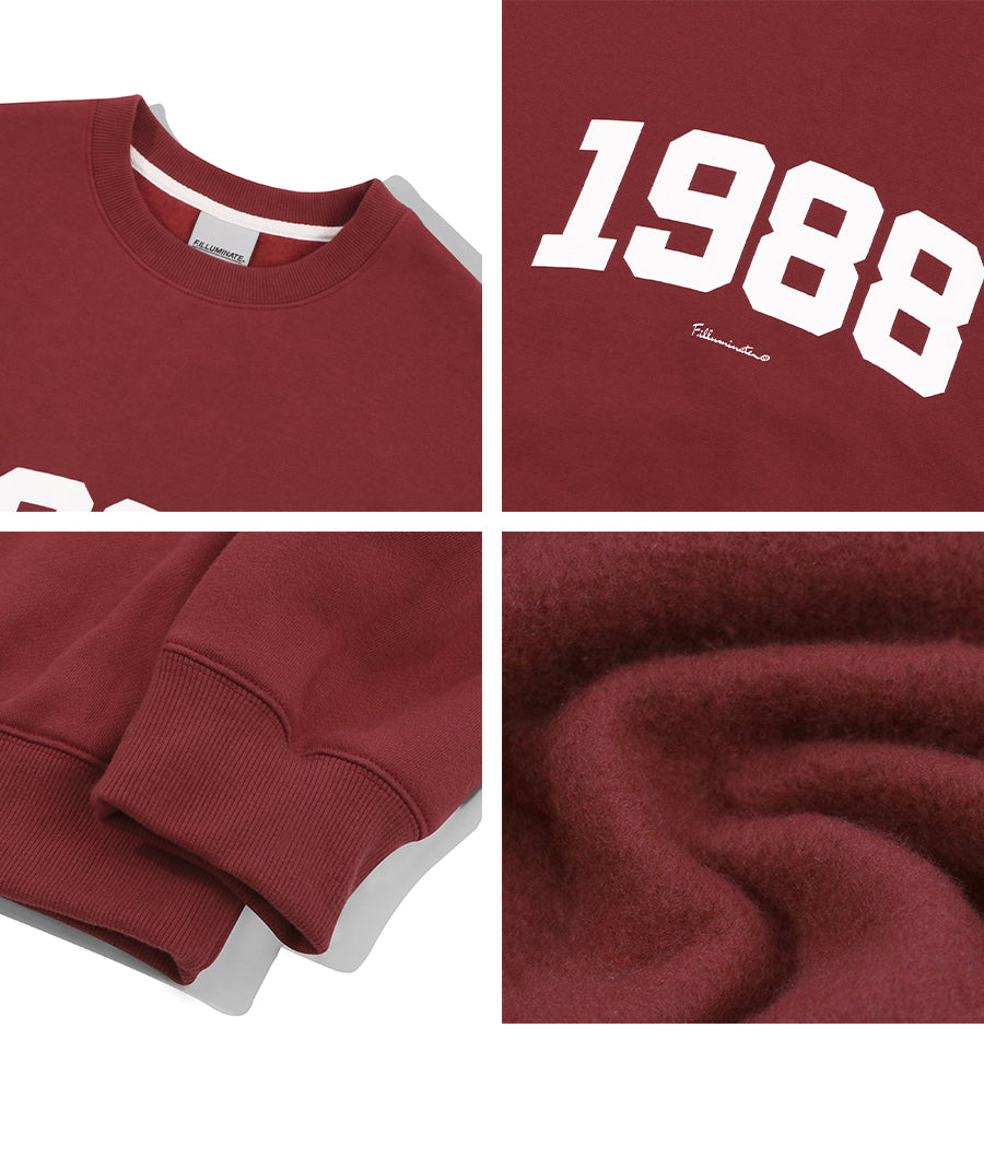 Overfit 1988 Sweat Shirt-Wine