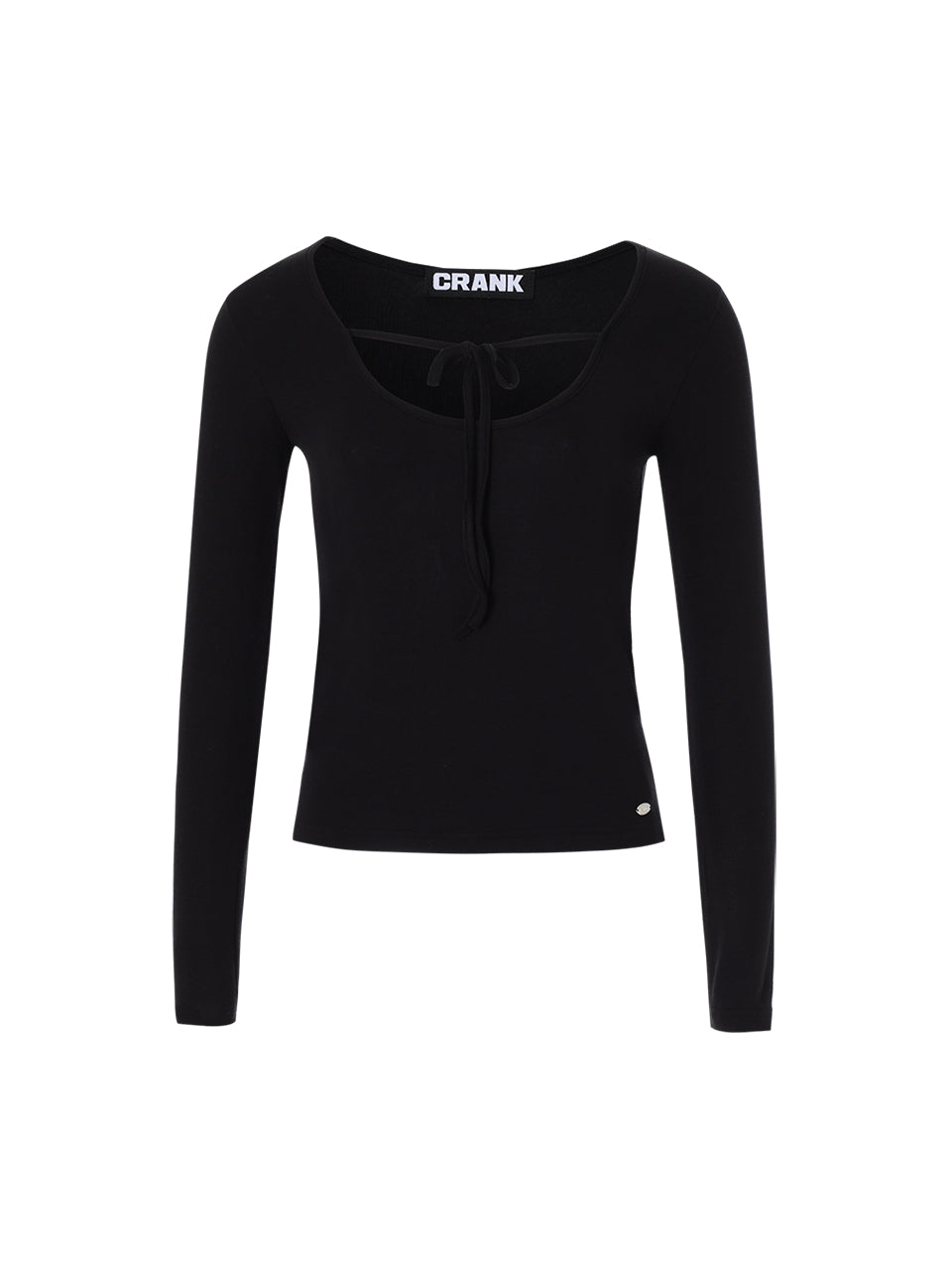 STRING U-NECK TOP_BLACK