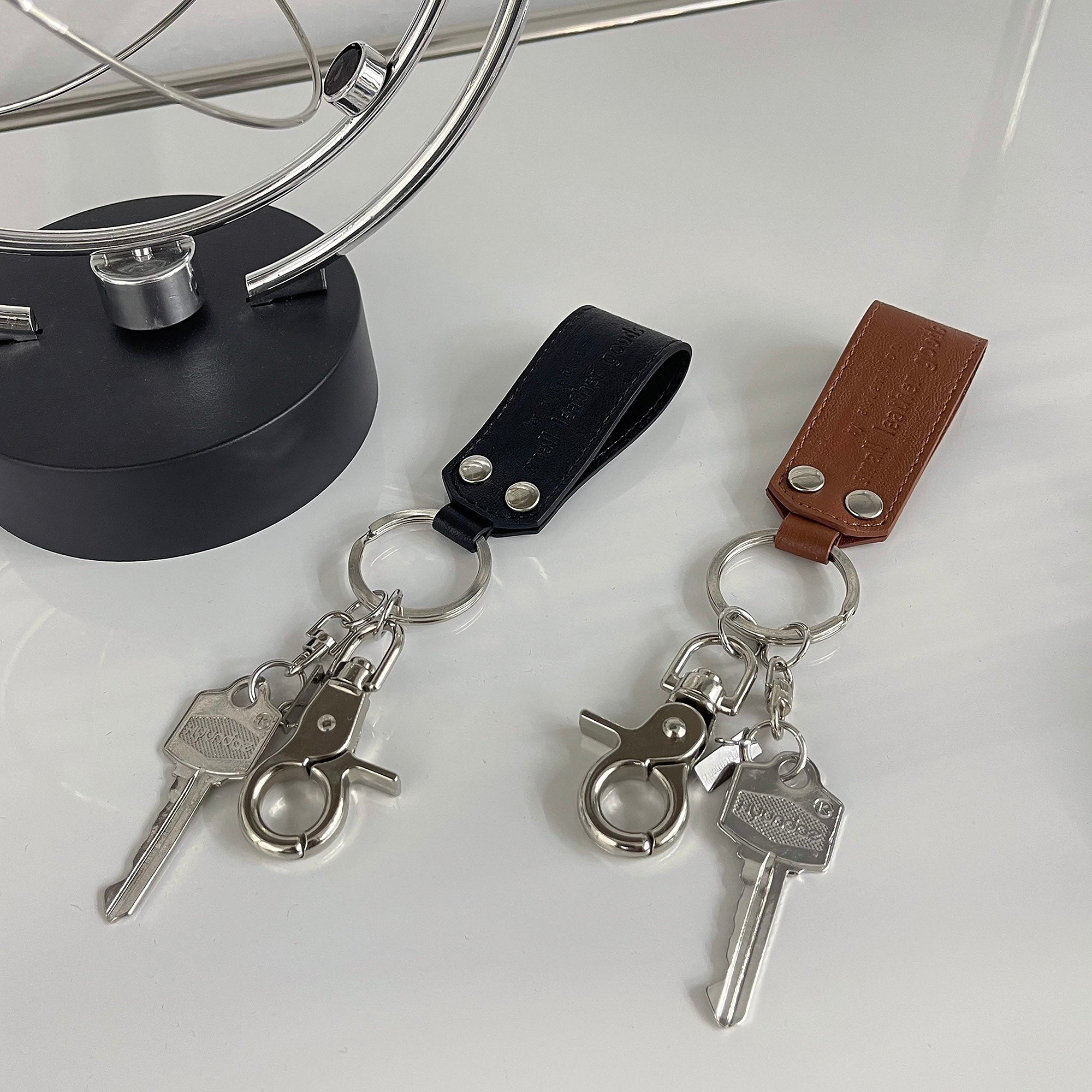 BYATTENTION Leather Keyring (2 colors)