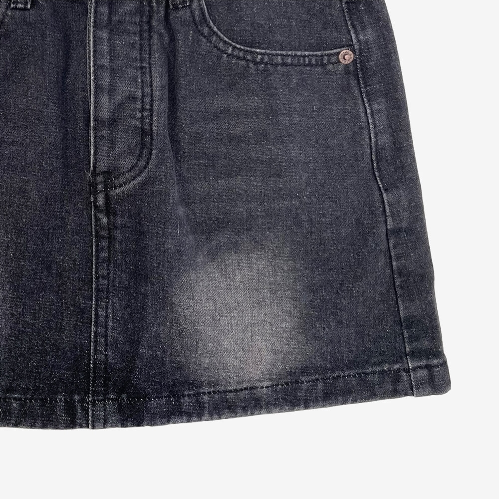 pony high-waist denim skirt