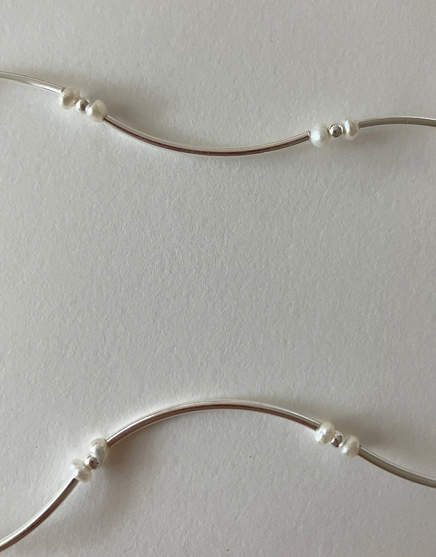 [92.5silver] tangle pearl bracelet