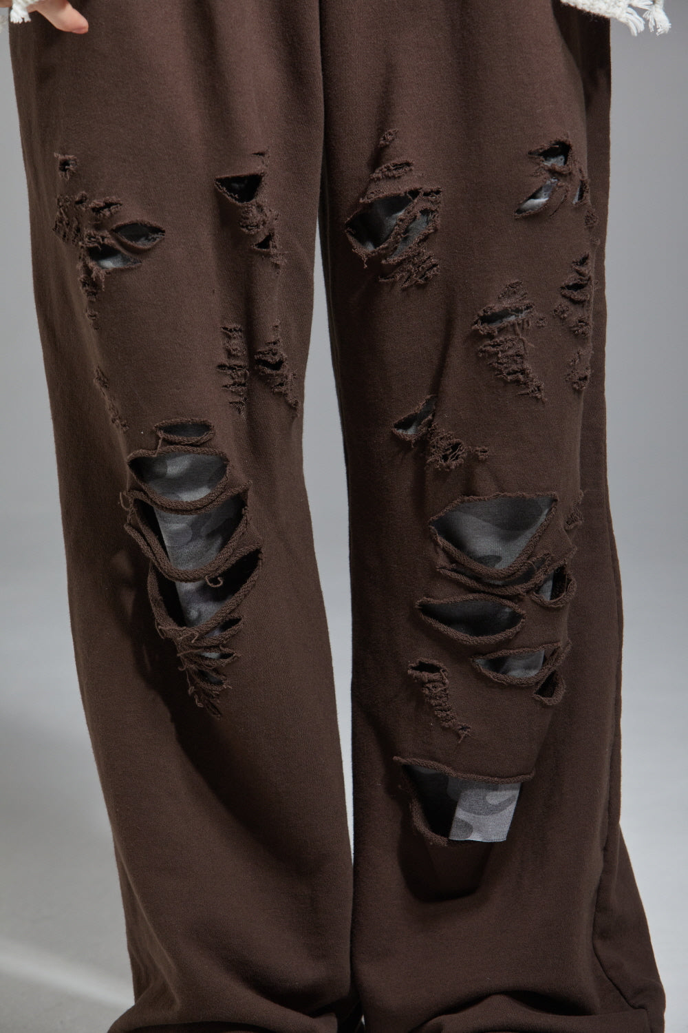 WASHING CAMO PANTS-BROWN