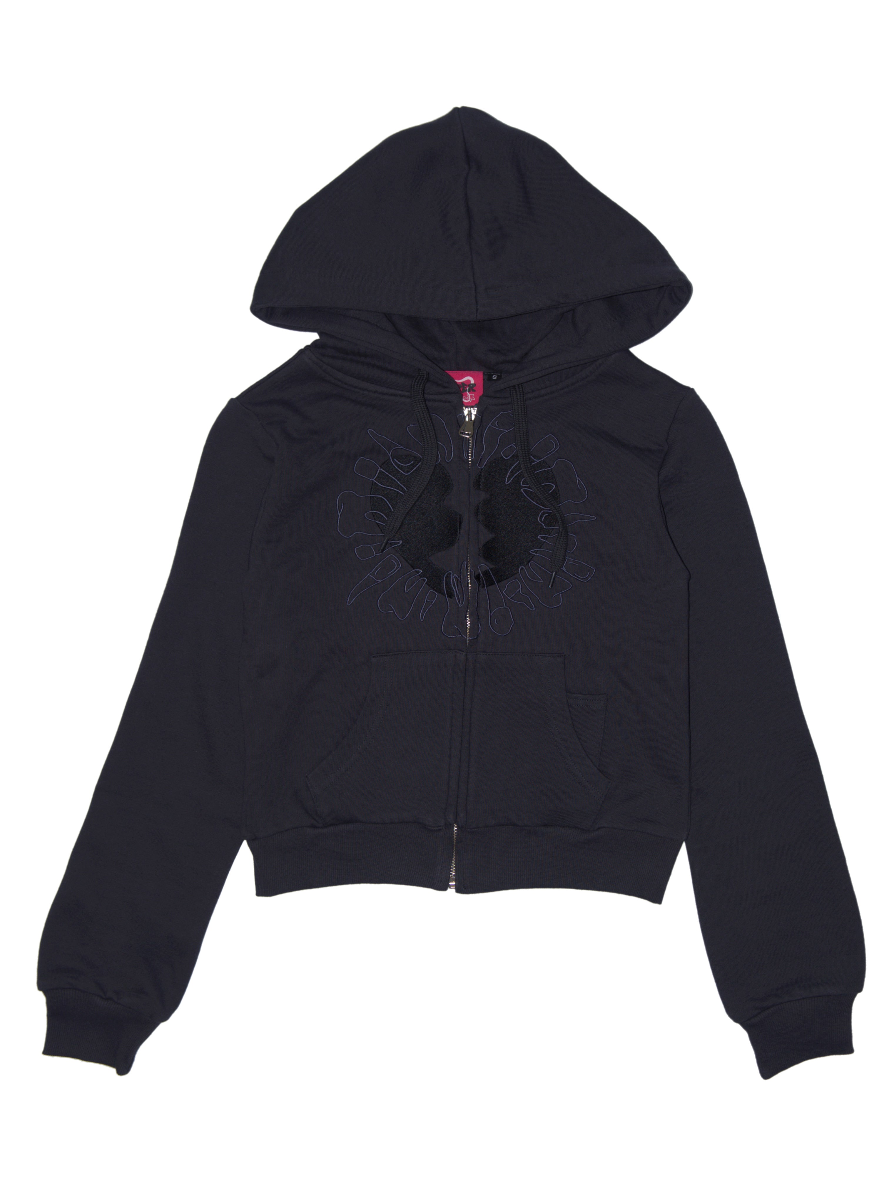 Broken Heart zip-up hoodie GRAY