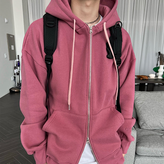 Connect Two-Way Hood Zip-Up(5color)