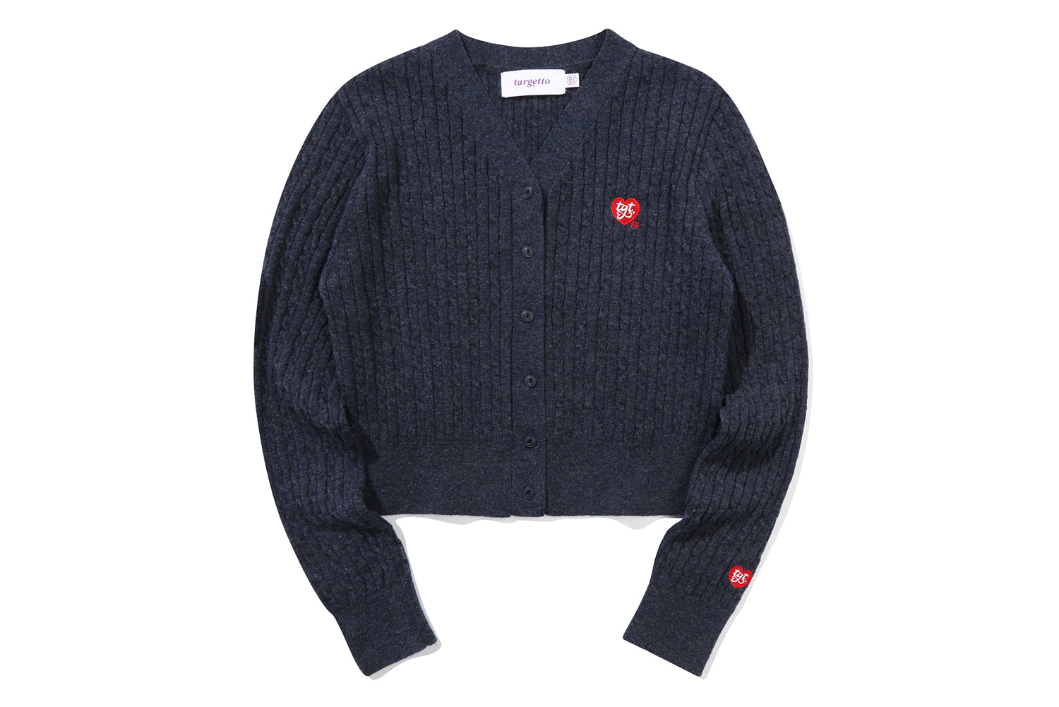 CABLE SLIM CARDIGAN(DARK INDIGO)