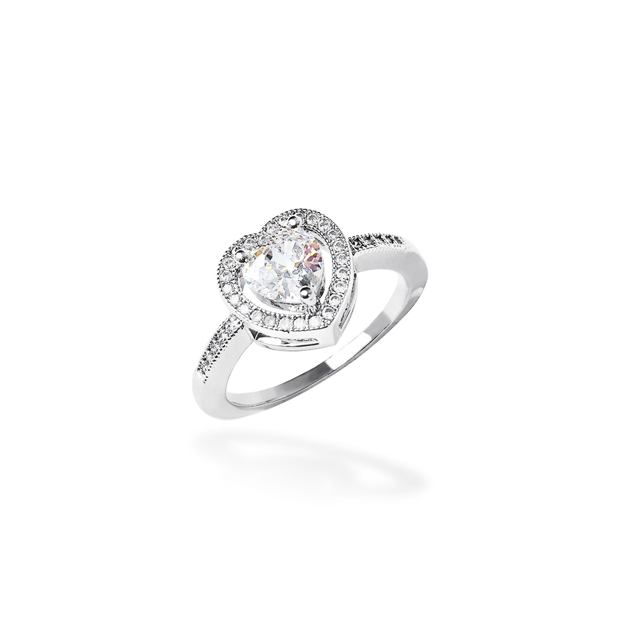 Heart Solitaire Ring