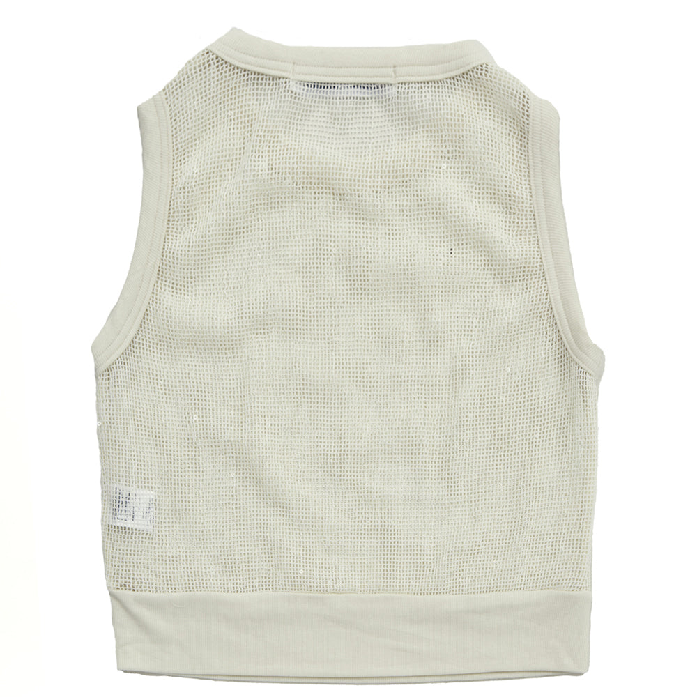 see through spangle mesh sleeveless_iv