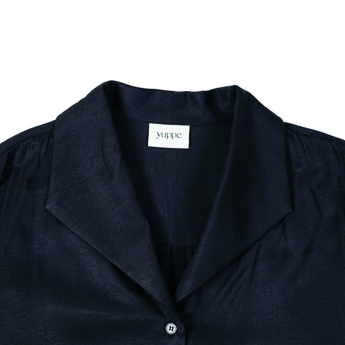 シルキーカラーシャツ / SILKY COLLAR SHIRT_NAVY