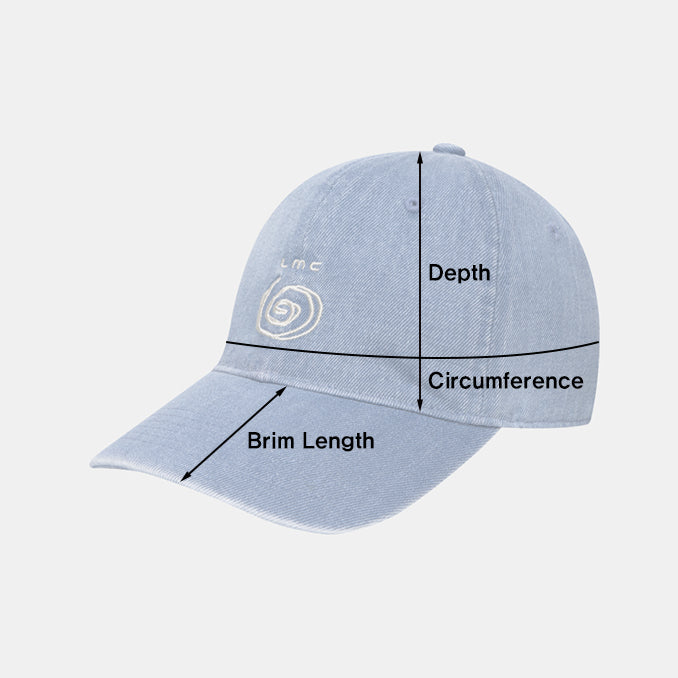 SPIRAL DENIM 6PANEL CAP - LIGHT BLUE