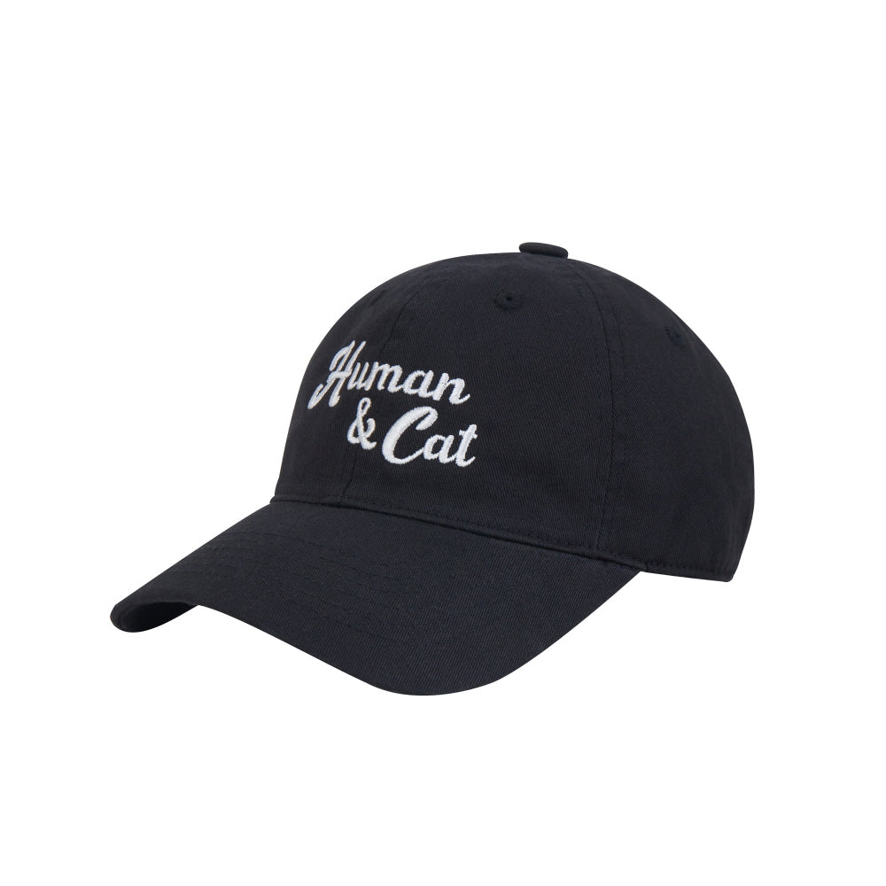 HUMAN AND CAT BALL CAP_BLACK