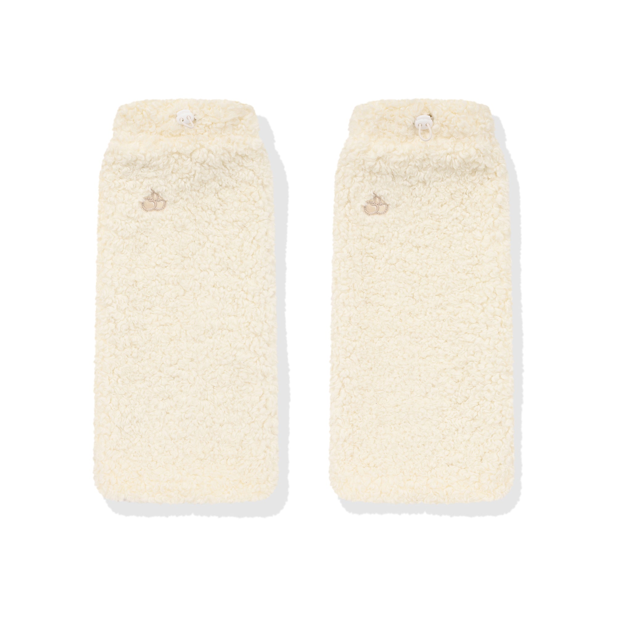 CHERRY HAIRY FLEECE LEG WARMERS [IVORY]