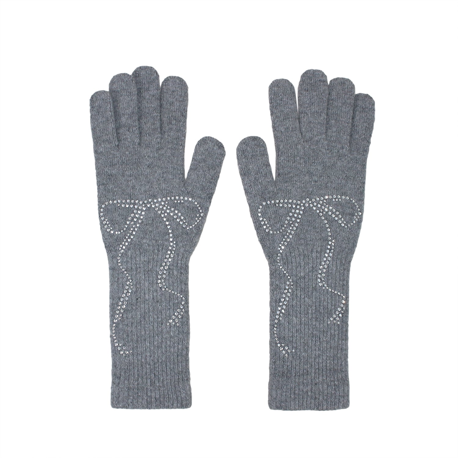 リボン グローブ / ribbon long gloves (gray)