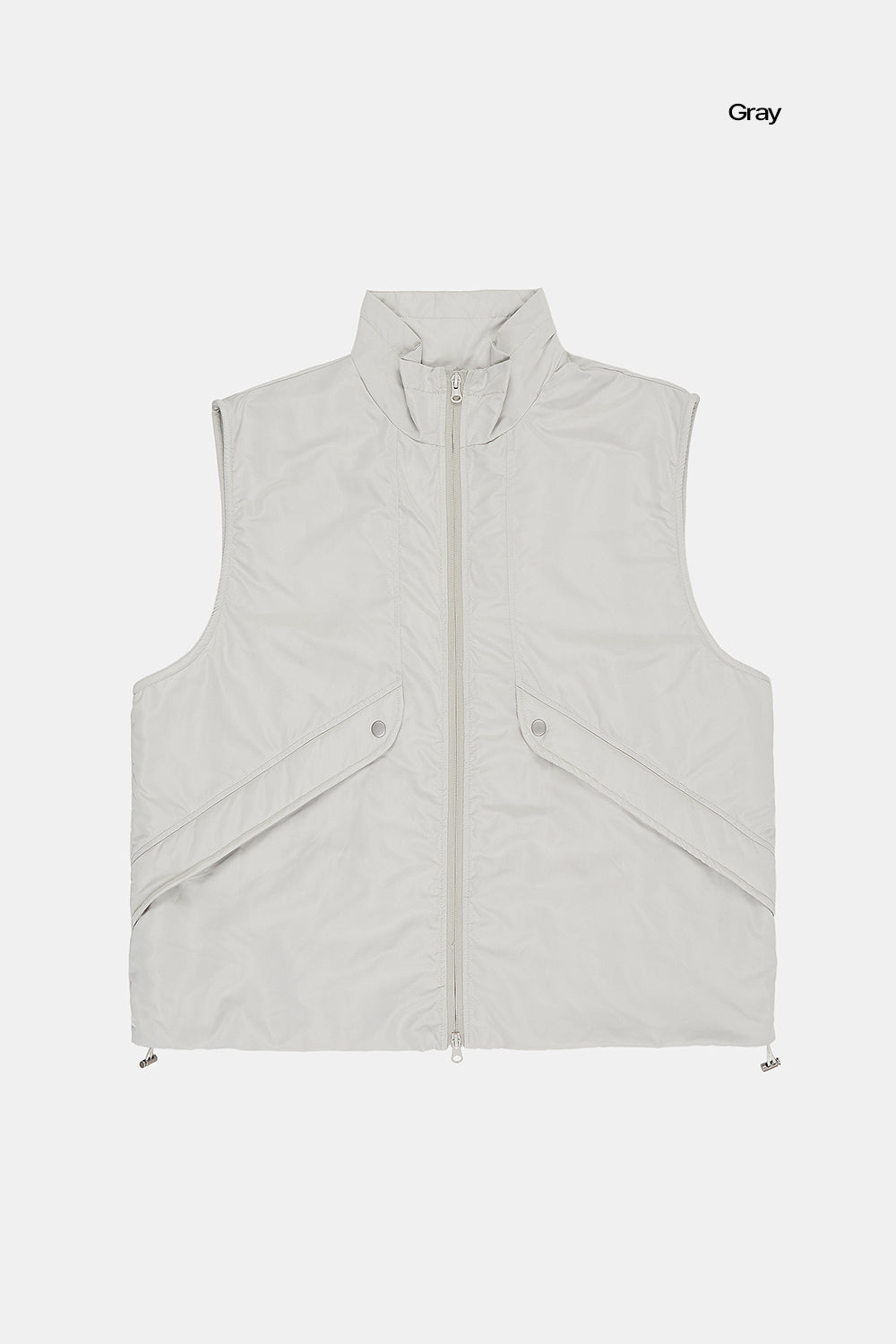 Spring nylon 2-way zip-up vest